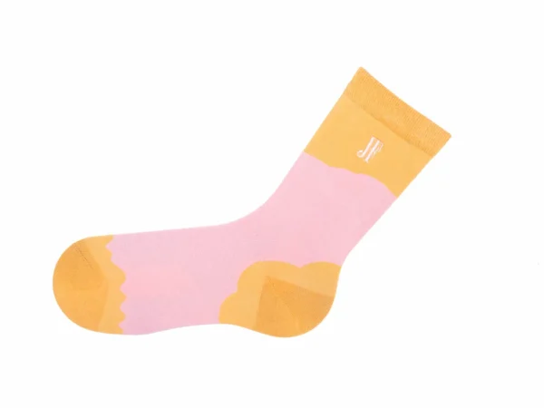 Accessories^Fluevog Shoes Tobiko Vog Socks | Contrast Pattern Sock Peach/Pink