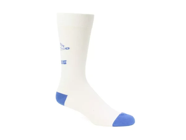 Accessories^Fluevog Shoes Toph Vog Socks | Floral Freddy Sock Off White/Blue