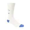 Men's^Fluevog Shoes Toph Vog Socks | Floral Freddy Sock Off White/Blue