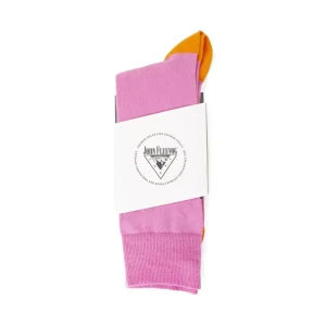 Accessories^Fluevog Shoes Toph Vog Socks | Floral Freddy Sock Pink/Orange