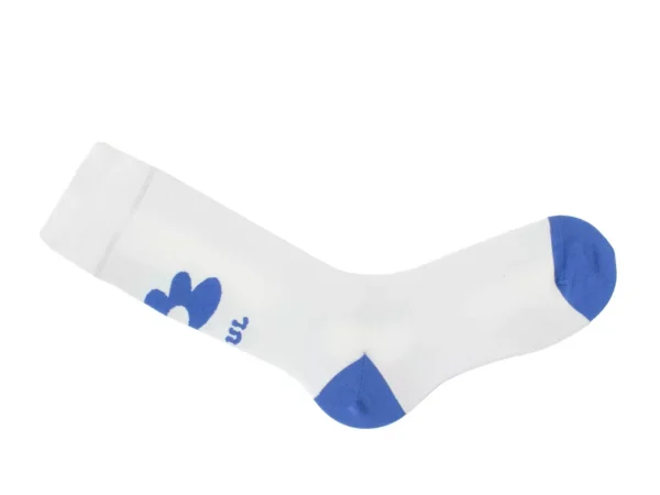 Accessories^Fluevog Shoes Toph Vog Socks | Floral Freddy Sock Off White/Blue