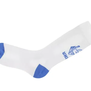 Accessories^Fluevog Shoes Toph Vog Socks | Floral Freddy Sock Off White/Blue