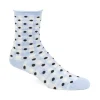 Accessories^Fluevog Shoes Valentina Vog Socks | Gingham Polka Dot Sock Off White/Blue/Black