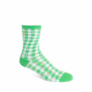 Accessories^Fluevog Shoes Valentina Vog Socks | Gingham Polka Dot Sock White/Green