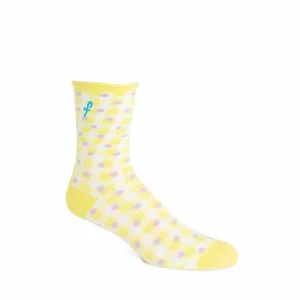 Accessories^Fluevog Shoes Valentina Vog Socks | Gingham Polka Dot Sock Yellow/White