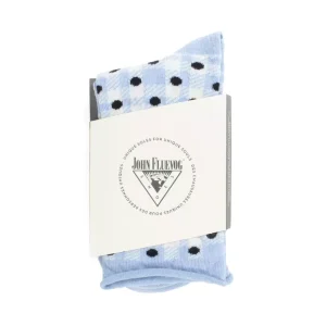 Accessories^Fluevog Shoes Valentina Vog Socks | Gingham Polka Dot Sock Off White/Blue/Black