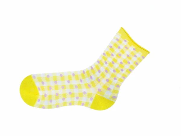 Accessories^Fluevog Shoes Valentina Vog Socks | Gingham Polka Dot Sock Yellow/White