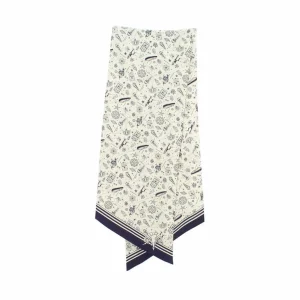 Accessories^Fluevog Shoes Vog Island Slim Scarf | Nautical Tie Scarf Cream/Navy