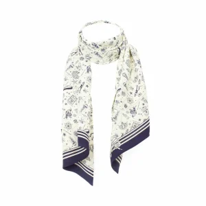 Accessories^Fluevog Shoes Vog Island Slim Scarf | Nautical Tie Scarf Cream/Navy