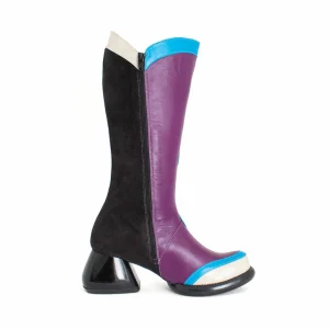 Women's^Fluevog Shoes Warhol | Multi Leather Boot Turquoise Multi