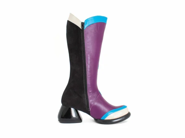 Women's^Fluevog Shoes Warhol | Multi Leather Boot Turquoise Multi