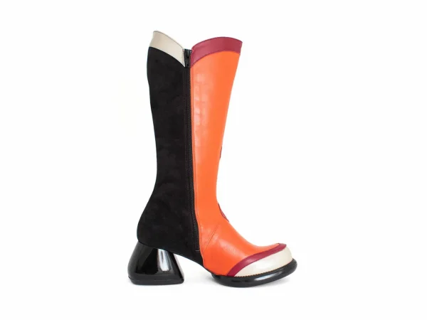 Women's^Fluevog Shoes Warhol | Multi Leather Boot Raspberry Multi