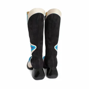 Women's^Fluevog Shoes Warhol | Multi Leather Boot Turquoise Multi