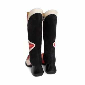 Women's^Fluevog Shoes Warhol | Multi Leather Boot Raspberry Multi