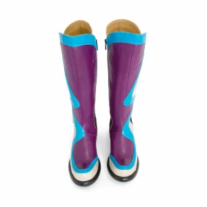 Women's^Fluevog Shoes Warhol | Multi Leather Boot Turquoise Multi