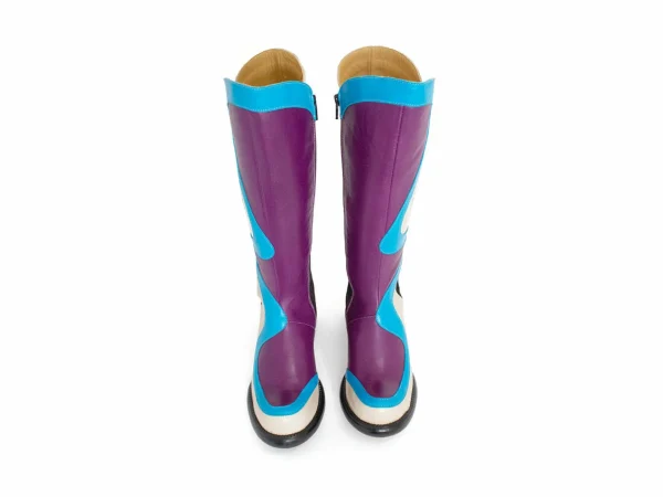 Women's^Fluevog Shoes Warhol | Multi Leather Boot Turquoise Multi