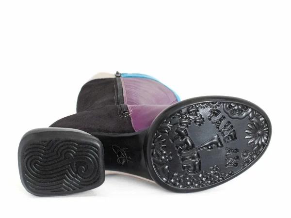 Women's^Fluevog Shoes Warhol | Multi Leather Boot Turquoise Multi