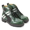 Men's^Fluevog Shoes Whitty | Retro Lace-Up Boot Green/Black