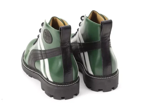 Men's^Fluevog Shoes Whitty | Retro Lace-Up Boot Green/Black