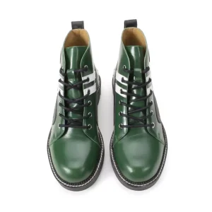Men's^Fluevog Shoes Whitty | Retro Lace-Up Boot Green/Black