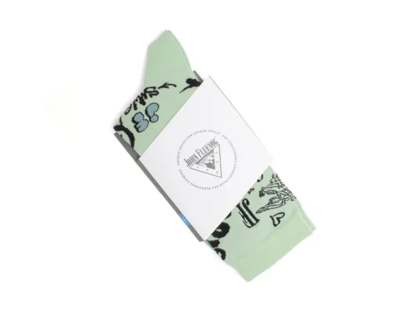 Accessories^Fluevog Shoes Wolfie Vog Socks | Custom Graffiti Print Sock Green
