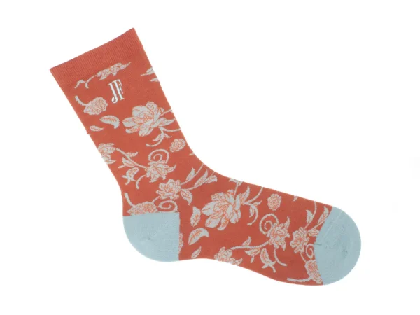 Accessories^Fluevog Shoes Xay Xay Vog Socks | Custom Floral Sock Copper
