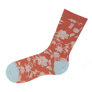 Men's^Fluevog Shoes Xay Xay Vog Socks | Custom Floral Sock Copper