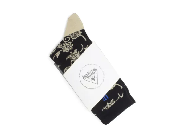 Accessories^Fluevog Shoes Xay Xay Vog Socks | Custom Floral Sock Black
