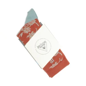 Men's^Fluevog Shoes Xay Xay Vog Socks | Custom Floral Sock Copper