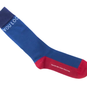 Accessories^Fluevog Shoes You Look Great Vog Socks | Contrast Crew Sock Blue