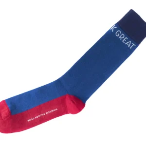 Accessories^Fluevog Shoes You Look Great Vog Socks | Contrast Crew Sock Blue