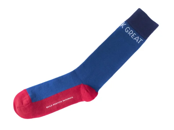 Accessories^Fluevog Shoes You Look Great Vog Socks | Contrast Crew Sock Blue