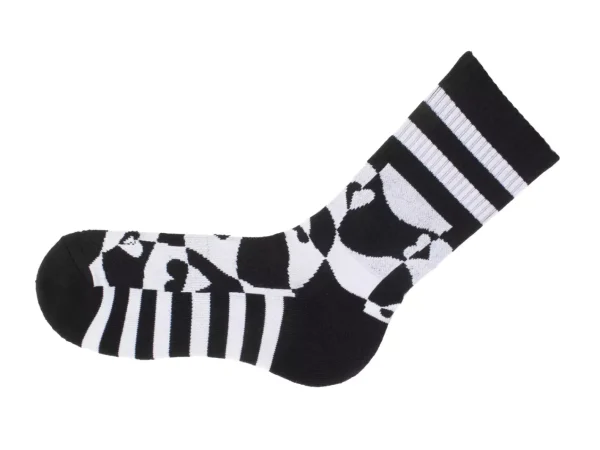 Men's^Fluevog Shoes Yuki Vog Socks | Checkered Heart Sport Sock Heart Warpy Checker